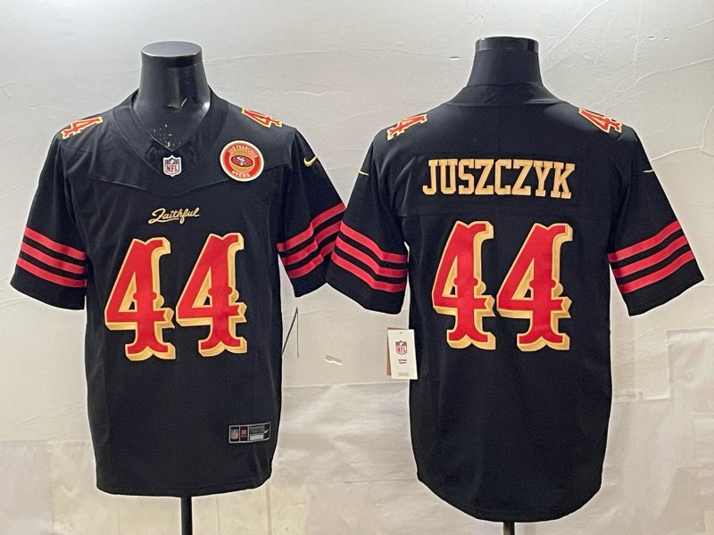 Men 2025 San Francisco 49ers #44 Juszczyk black 5th generation Nike Limited NFL Jersey style 040